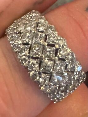 Diamonds and white gold